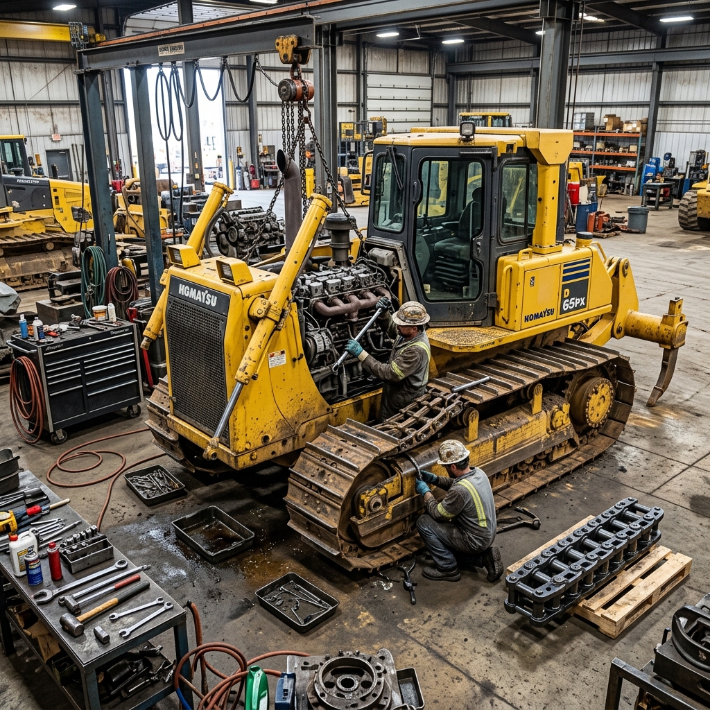 Komatsu D65EX Engine & Track Renewal